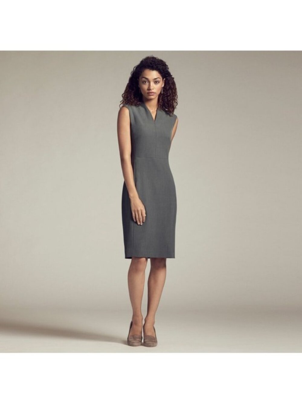 MM Lafleur The Aditi 2sleeveless shift Dress Charcoal steel gray size 6 - Picture 10 of 10